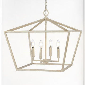 Gatsby 23" Adjustable Iron Rustic Glam LED Pendant - JONATHAN Y